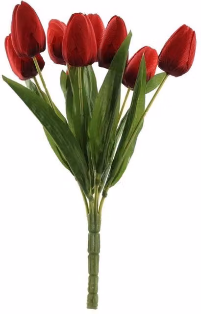 KDMD Essential Red Tulip Bunch, 2 Pack, Height: 40 cm