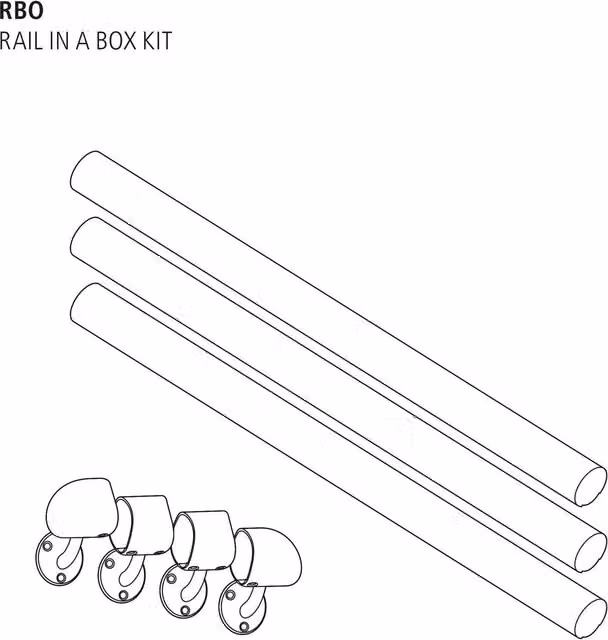 Cheshire Mouldings Rail in a Box Oak and Brushed Nickel Complete Set, 3.6m, Brown
