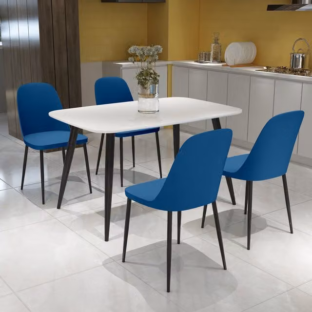 Core Products Ltd Duo Plastic Dining Chairs, Pair, Blue and Black
