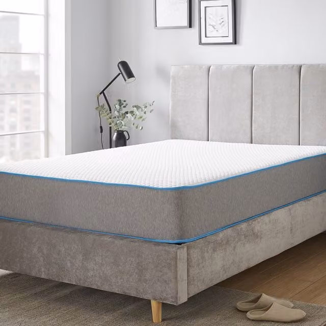 Starlight Beds Premium 9 inch Deep Memory Foam and Spring Hybrid Mattress in Grey, Double, W/D/H: 140 x 200 x 22.86 cm