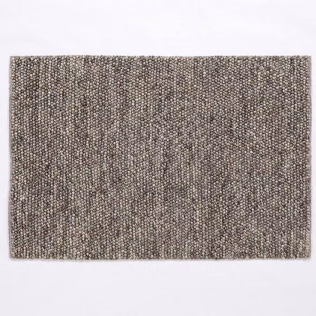 Esselle Delilah Mottled Wool Small Pebble Rug in Grey, W: 120 cm x L: 170 cm