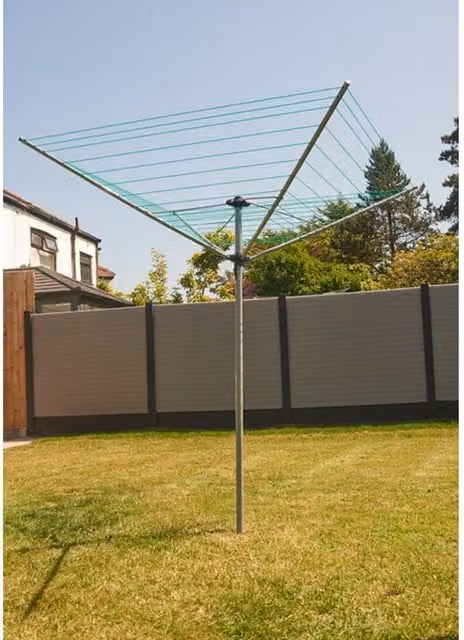 Ourhouse 40M Rotary Airer in Grey and Silver with PVC Coating