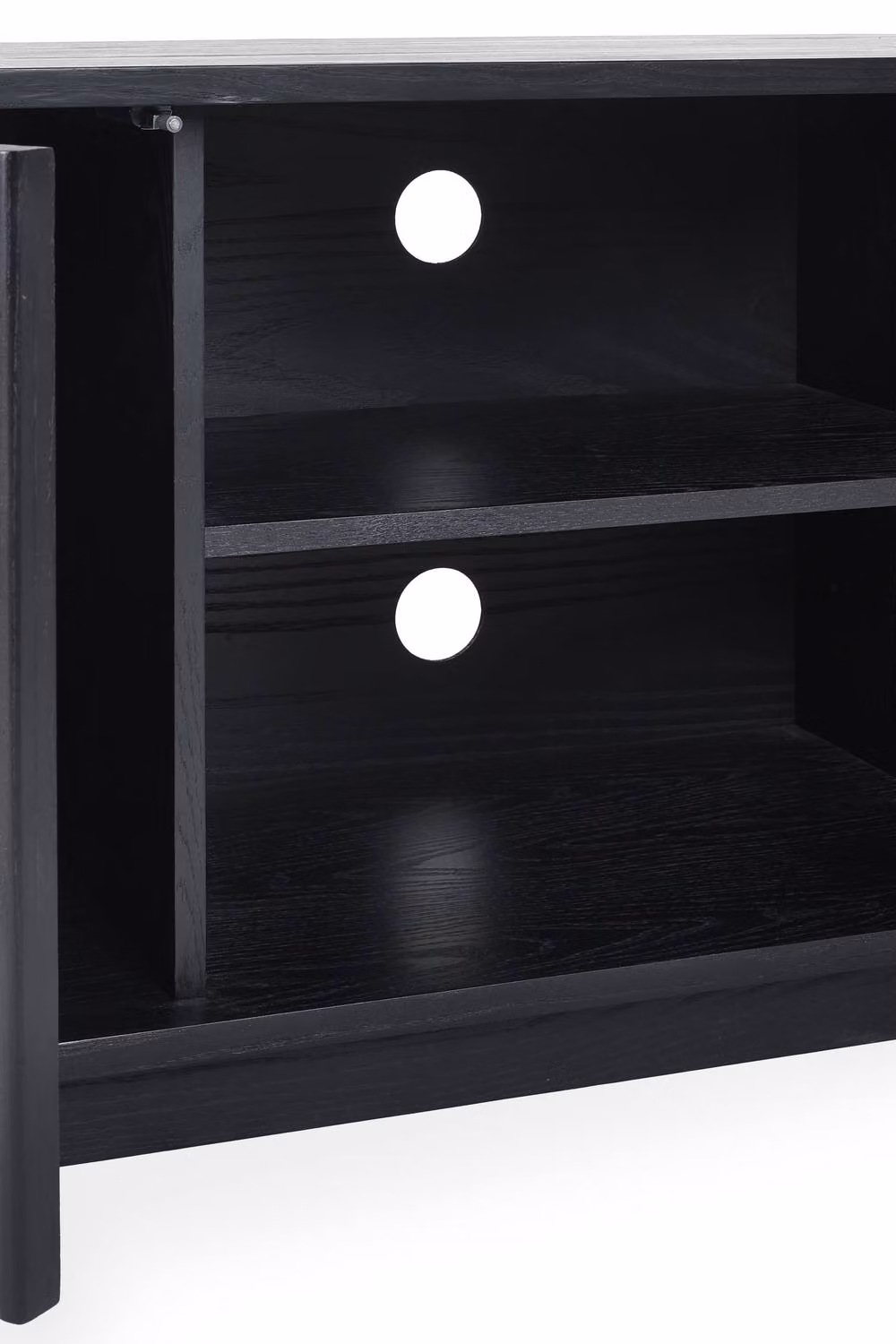 Julian Bowen Louis Black Ash Fluted TV Unit W: 140 cm, D: 40 cm – 6