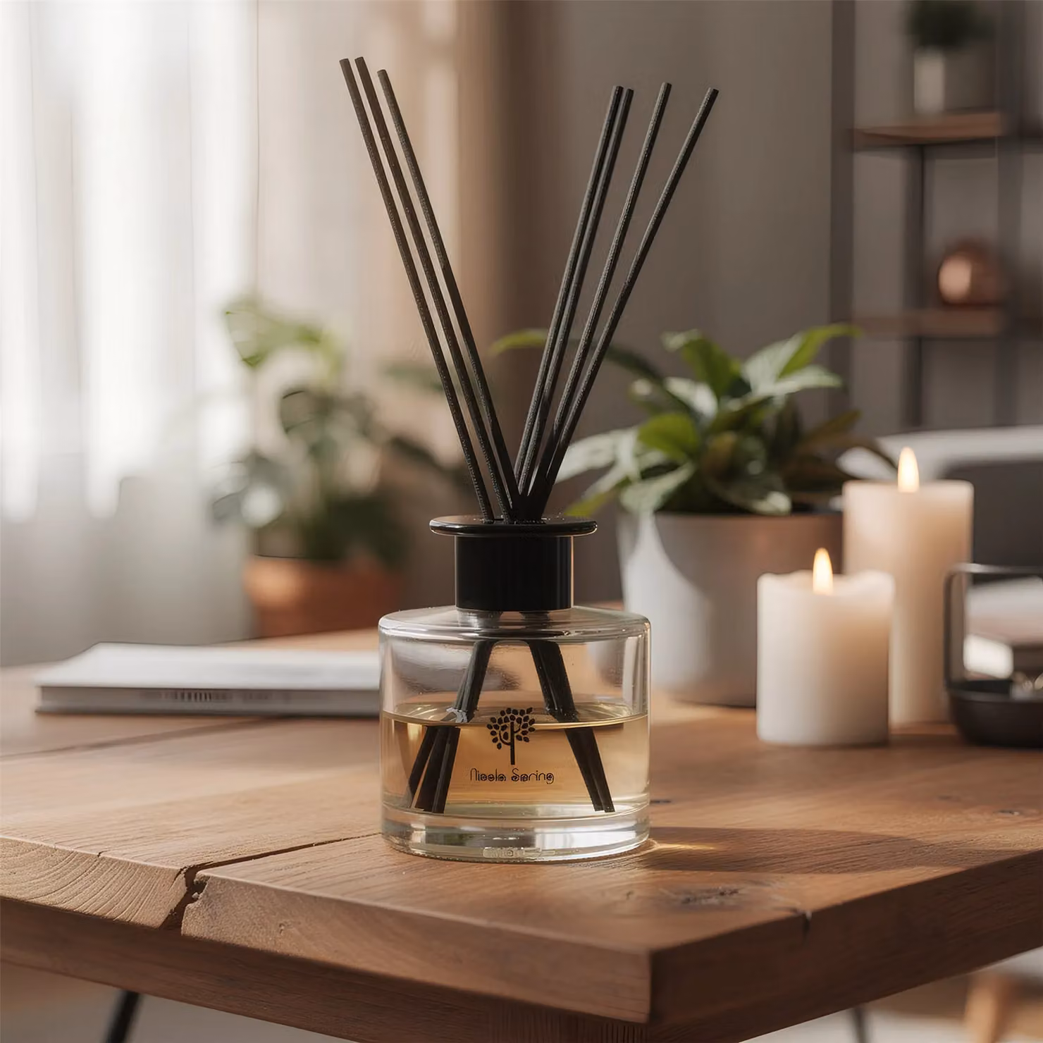 Nicola Spring Vanilla Sands Reed Diffuser, 200ml, Gourmand Scent in a Transparent Glass Bottle – 9