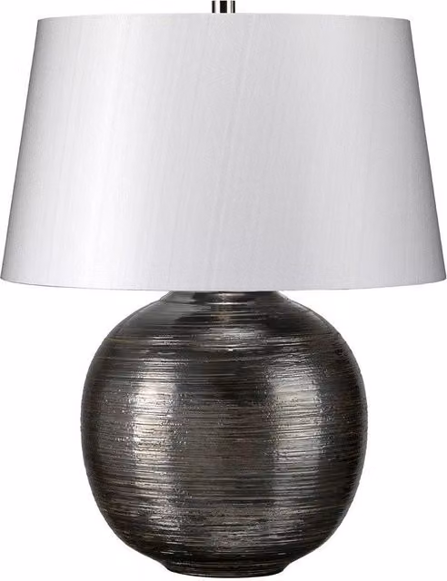 Netlighting Caesar Silver Ceramic Table Lamp with E27 Socket