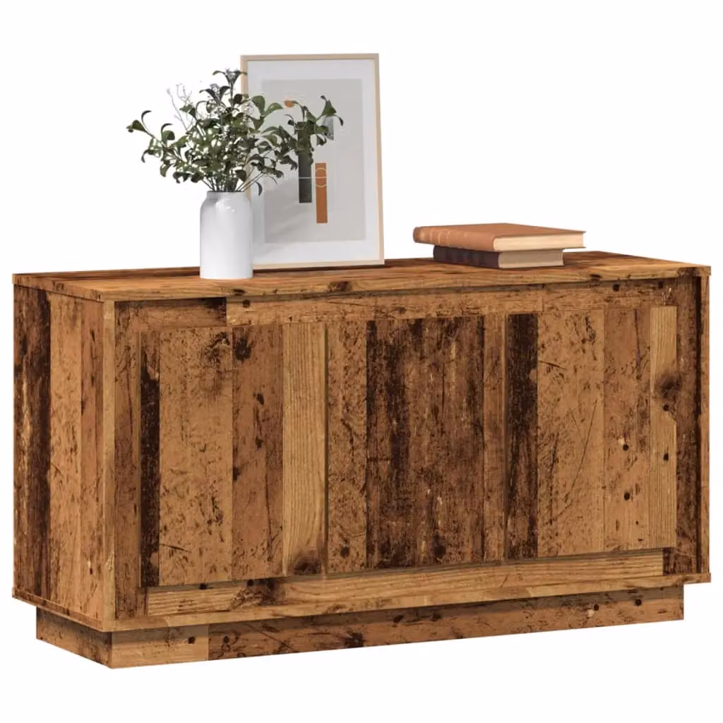 Berkfield Home Classic Sideboard in Old Wood Brown, W/D/H: 102 x 35 x 55 cm – 3