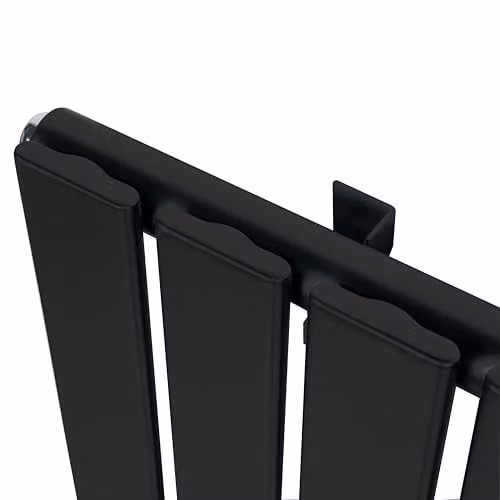 Monster Shop Modern Designer Single Column Vertical Radiator in Matt Black Carbon Steel, H: 160 cm x W: 42 cm – 5