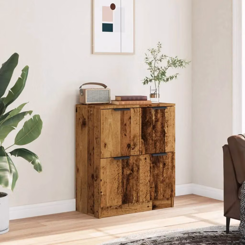 Berkfield Home Old Wood Sideboard in Brown, W/D/H: 60 x 30 x 70 cm – 3