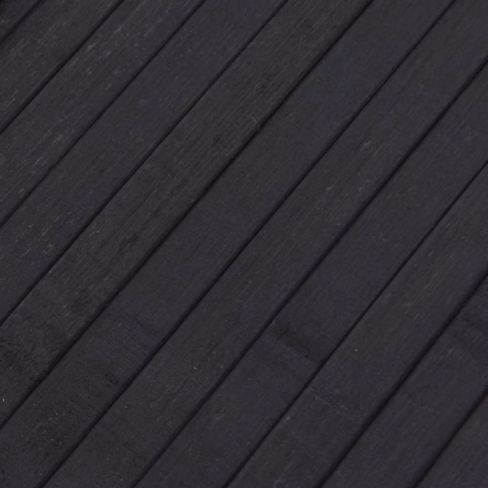 Berkfield Home Rectangular Striped Bamboo and Polypropylene Rug in Grey, W: 100 cm, D: 80 cm – 2