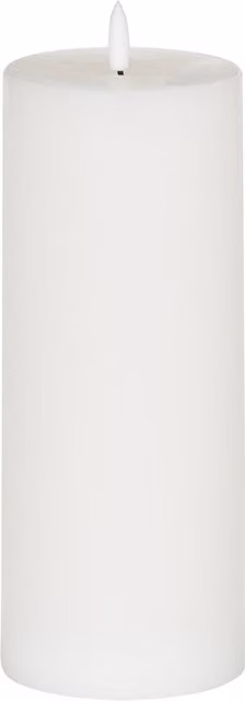 Luxer Collection Natural Glow White LED Pillar Candle with Flicker Effect and Timer