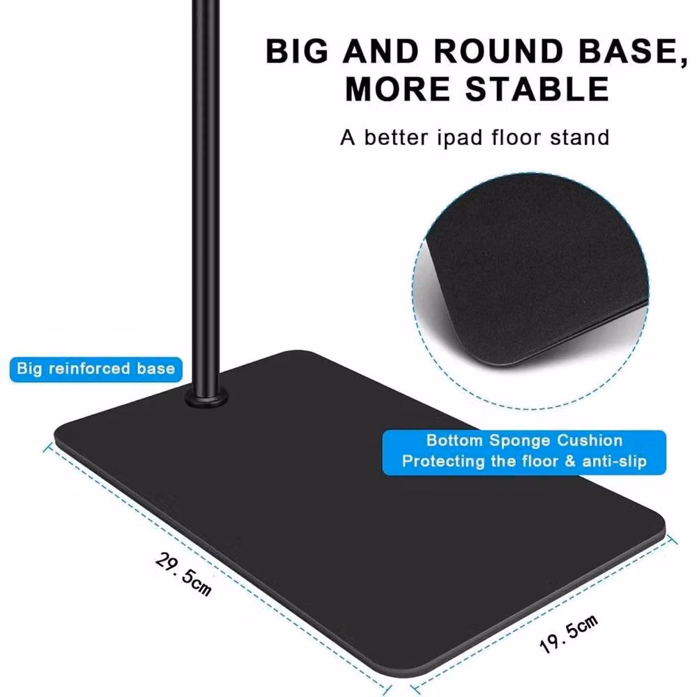 PAWNORA Tablet Holder Mount Floor Stand in Black – 2