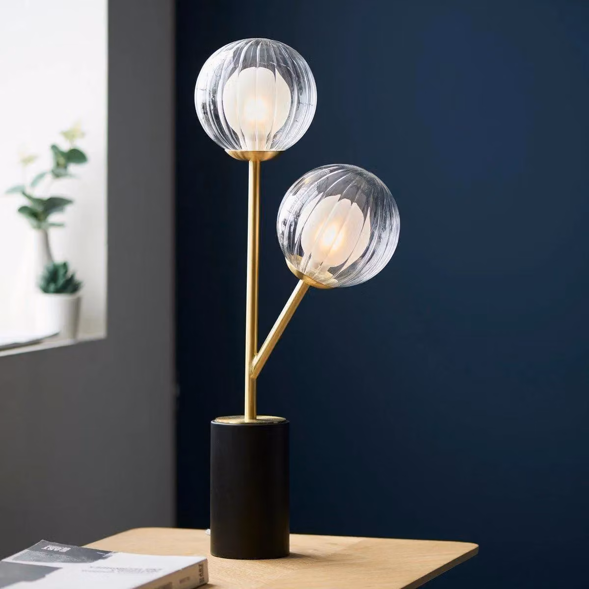 Netlighting ROME Non-Dimmable Contemporary Table Lamp in Yellow and Gold/Brass – 2