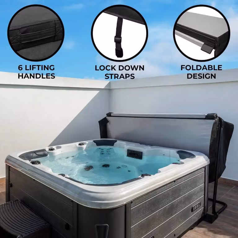 Monstershop Black Hot Tub Spa Cover, 2.2m