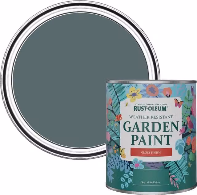 Rust-Oleum Garden Paint in Gloss Finish, Petrol Blue/Green, 0.75 l