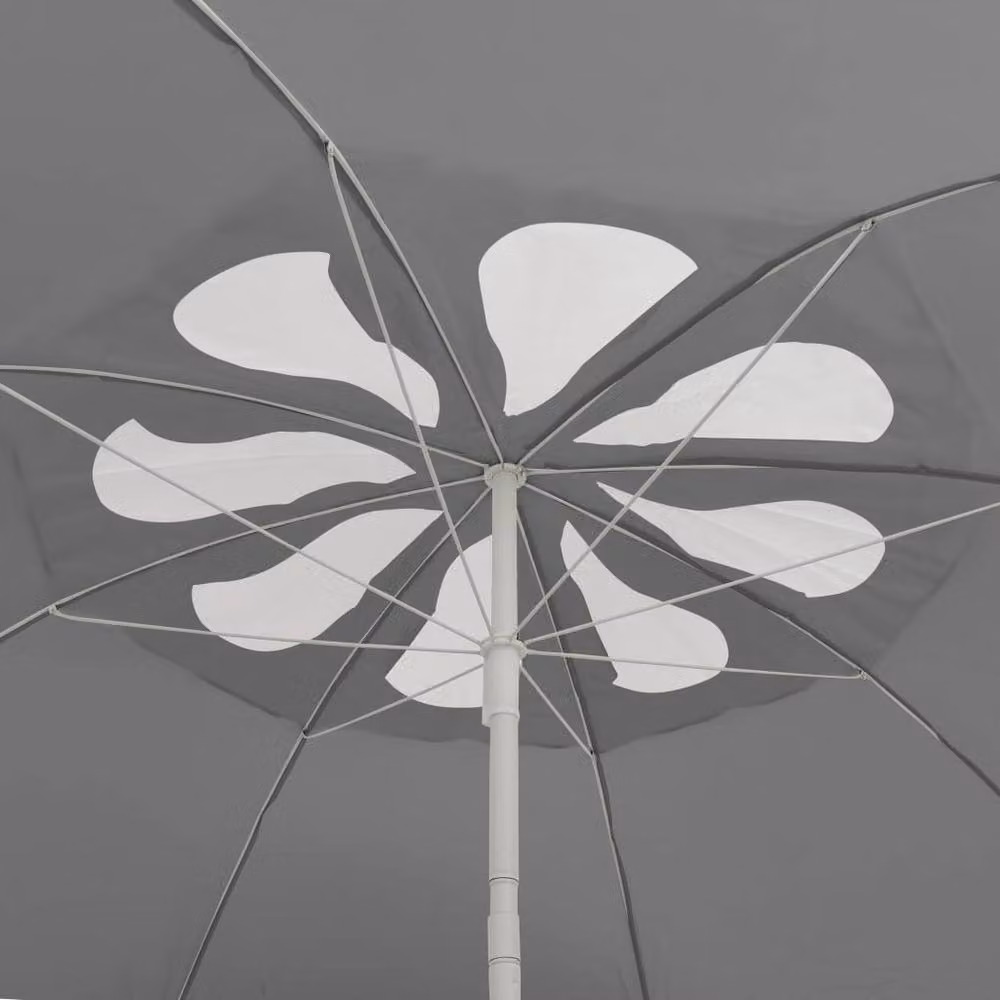 Berkfield Home Anthracite Beach Umbrella in Dark Grey, Diameter: 300 cm – 2