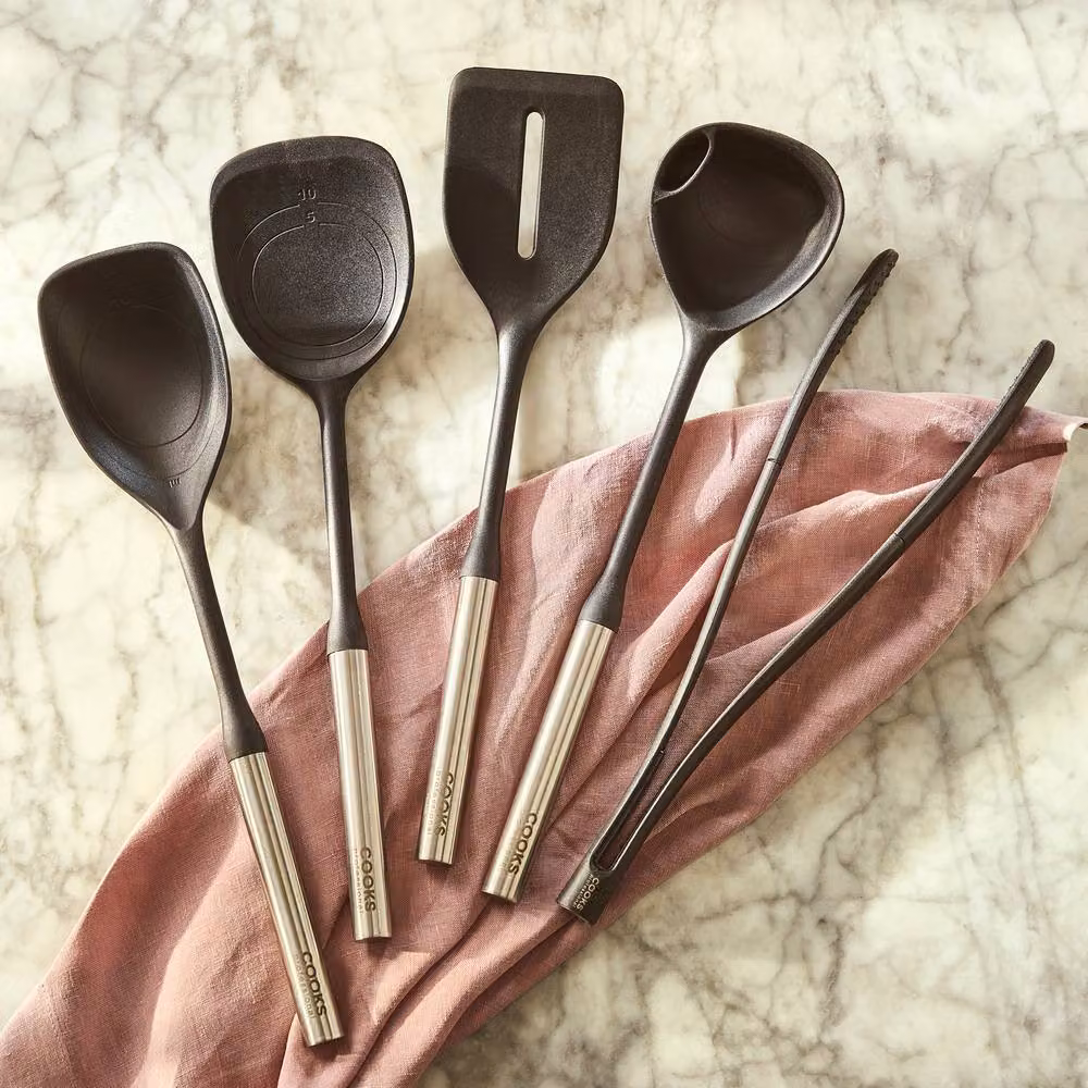 Cooks Professional 5 Piece Silicone and Stainless Steel Utensil Set in Black – 2