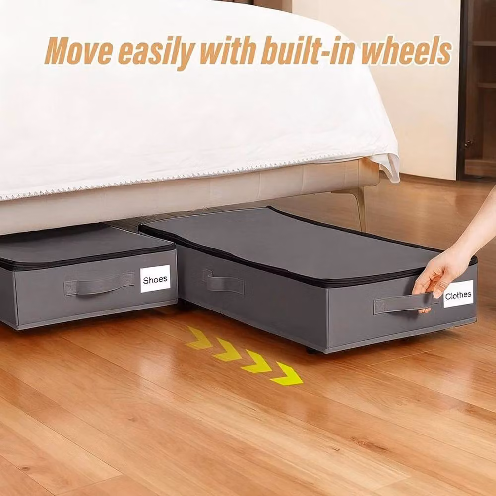 Kelvenix Large Capacity Under Bed Storage Bag in Grey – 5