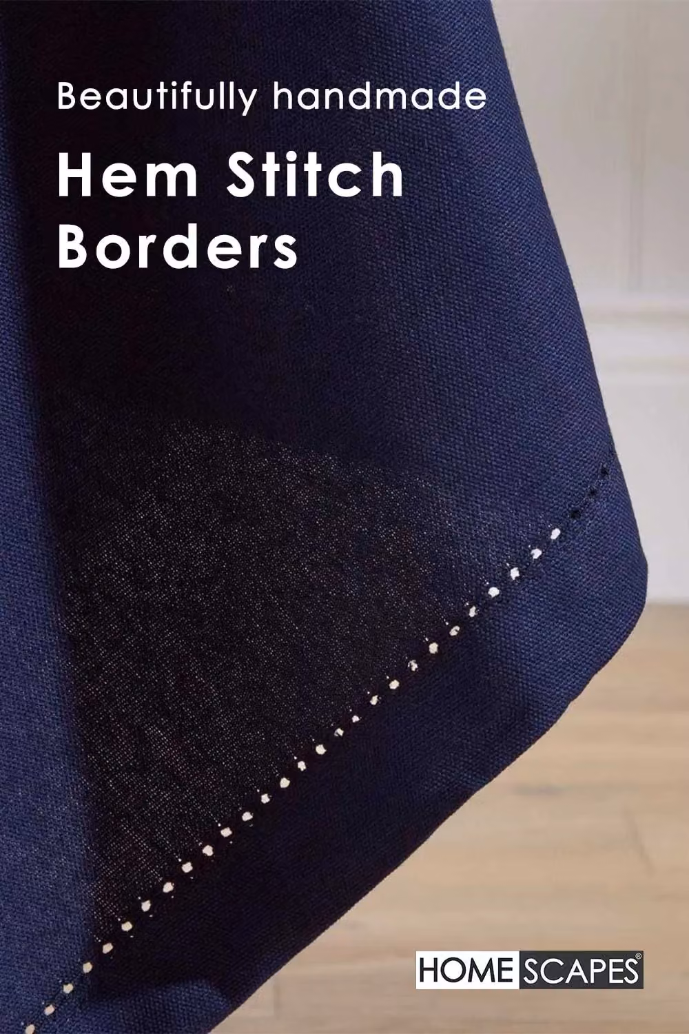 Homescapes Plain Cotton Rectangular Tablecloth in Blue, W: 178 cm, L: 300 cm – 5