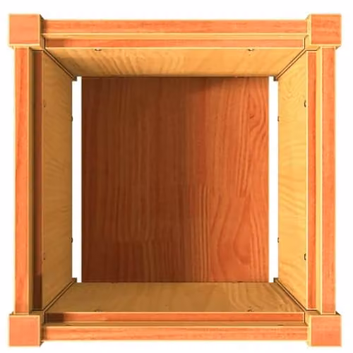 vidaXL Set of 2 Brown Solid Wood Pine Garden Planter Tubs – 3
