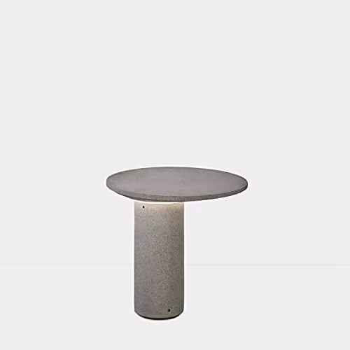 Netlighting Moal LEDS C4 Outdoor LED Bollard in Grey Concrete, 13.7W, 3000K, IP66, Height: 45.5 cm