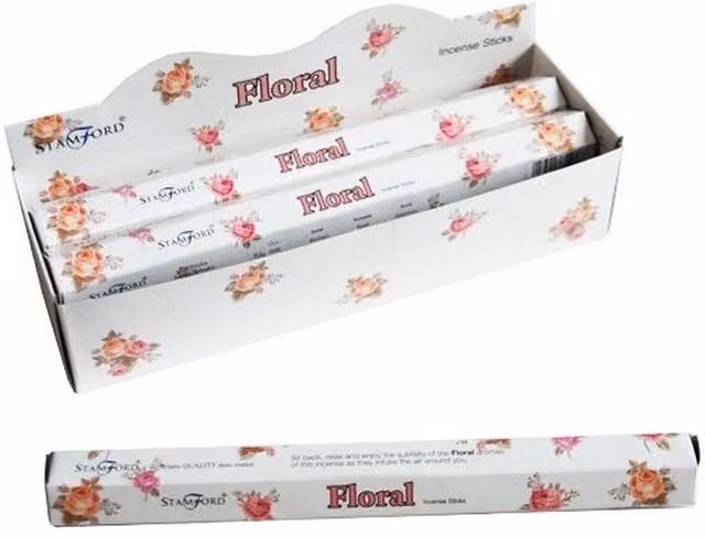 Stamford Floral Premium Hexagonal Incense Sticks in White