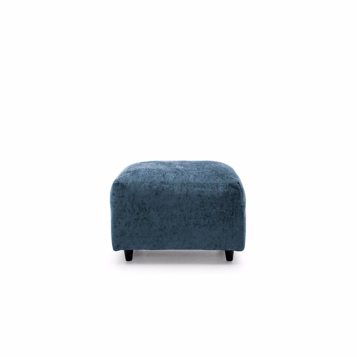 Abakus Direct Harriet Crushed Chenille Footstool in Blue, W/D/H: 60 x 50 x 47 cm – 2
