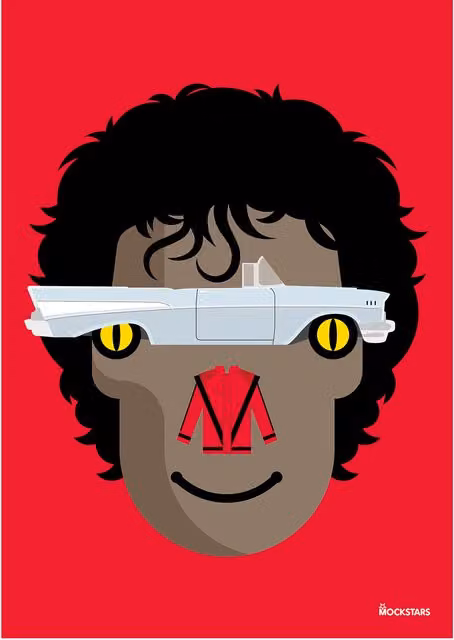Mockstars Thriller Eyes Multicolour Modern Art Print, A2