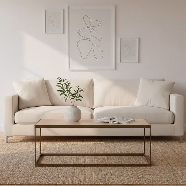 Fifty Five South Orsina Brown Oak Veneer Coffee Table with Gold Sledge Base – 2