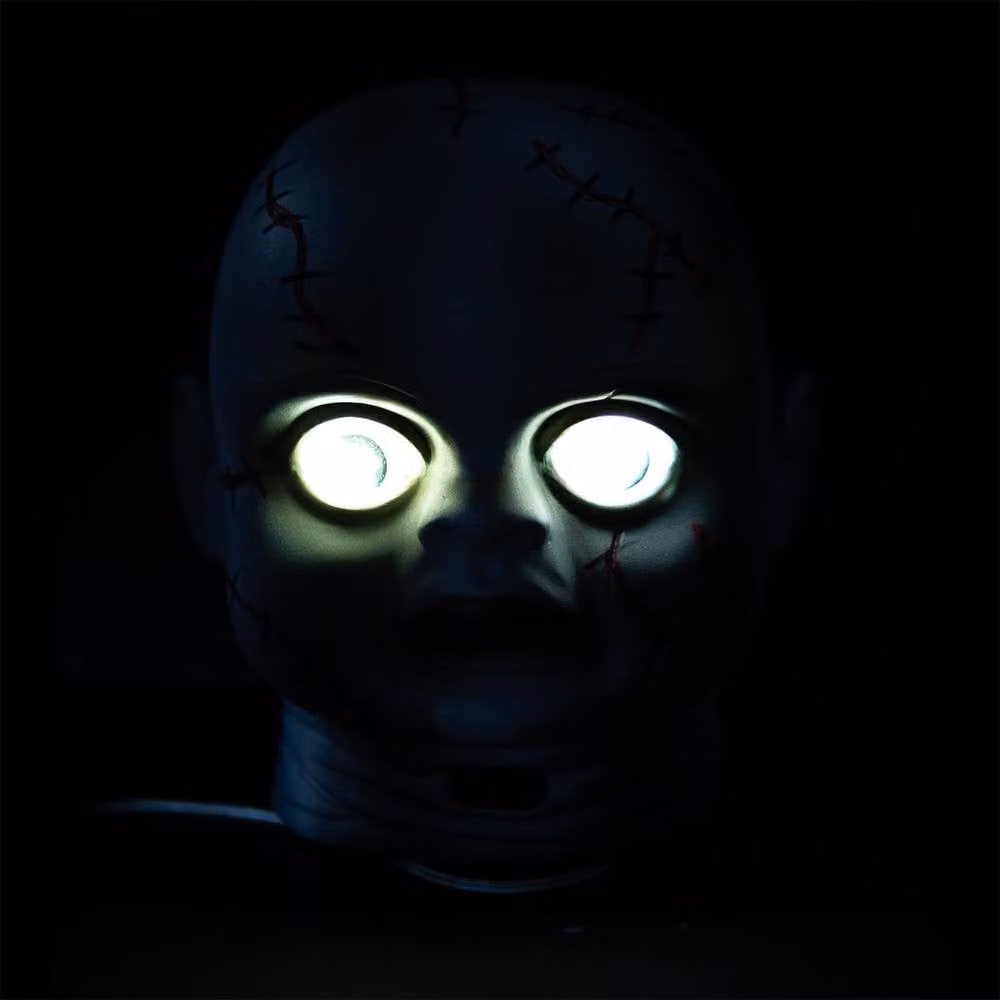 VFM e-Store Halloween Scary Baby Head Tabletop Decoration with Lights, White – 3