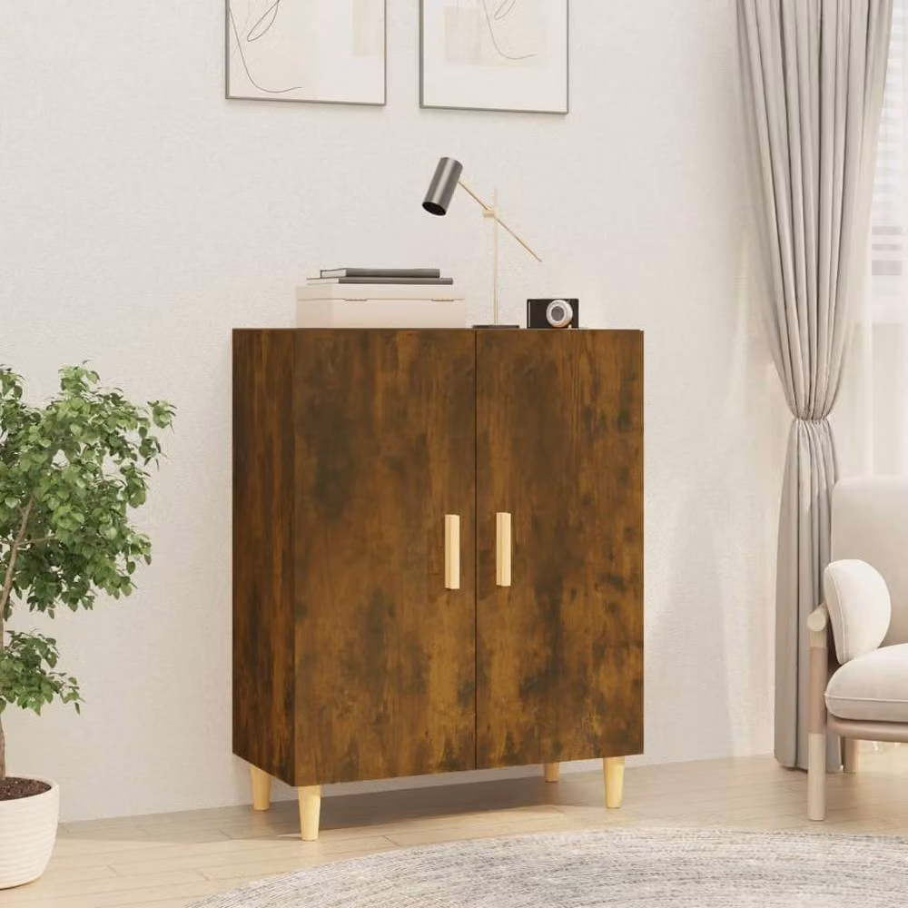Berkfield Home Sideboard in Smoked Oak Brown, W/D/H: 70 x 34 x 90 cm – 2