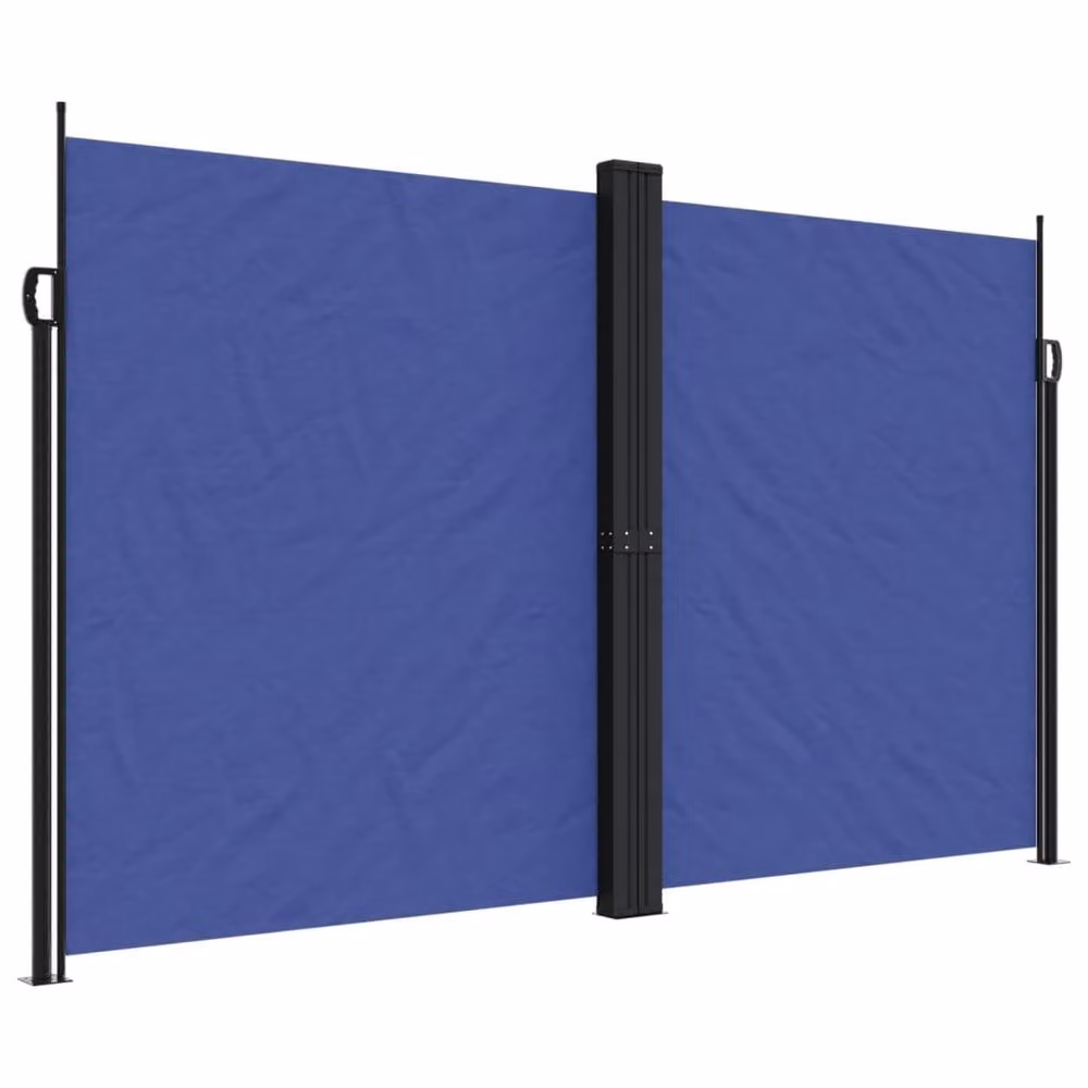 Berkfield Home Retractable Blue Polyester Side Awning W/D/H: 200 x 1000 cm – 2