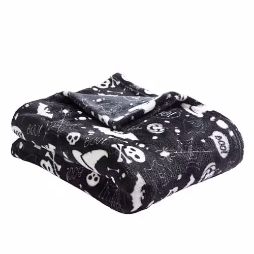 Bedlam Halloween Fleece Throw in Black, W/D/H: 120 x 150 cm – 4
