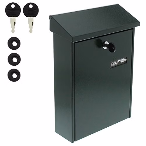 Burg-Wächter Daily 5861 GR Steel Wall Mounted Mailbox, Green, W/D/H: 30.5 x 22.5 x 75 cm – 3