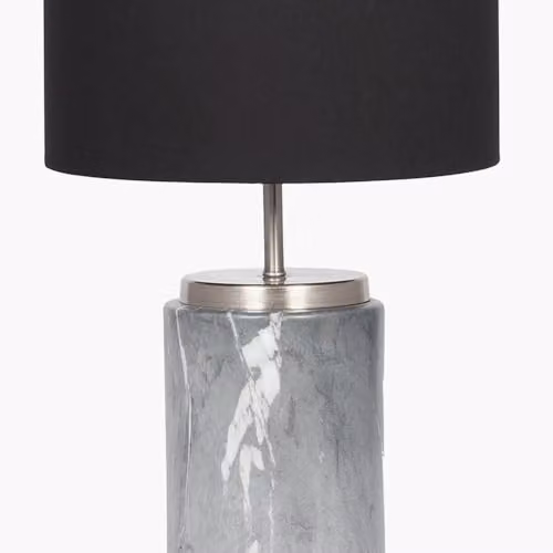 Pacific Lifestyle Grey Ceramic Table Lamp with Metal Details – 3