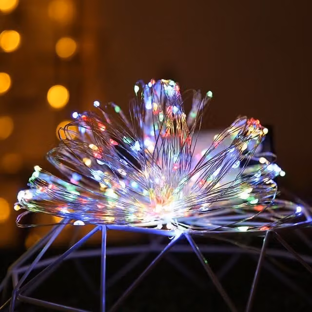 Leaper Solar Powered 200 LED Multicolour Copper Wire Waterproof Light String