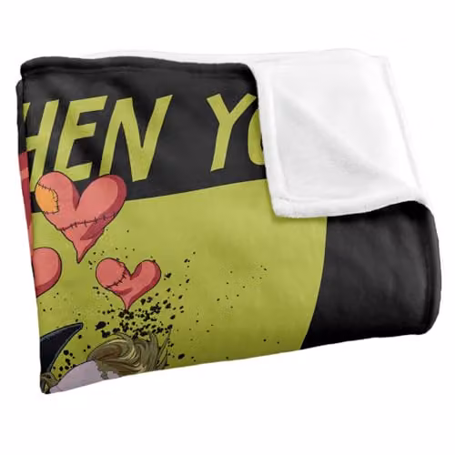 Logovision Beetlejuice Same My Name Super Soft Silky Touch Fleece Throw Blanket, Multicolour, W: 152 cm, D: 127 cm – 2