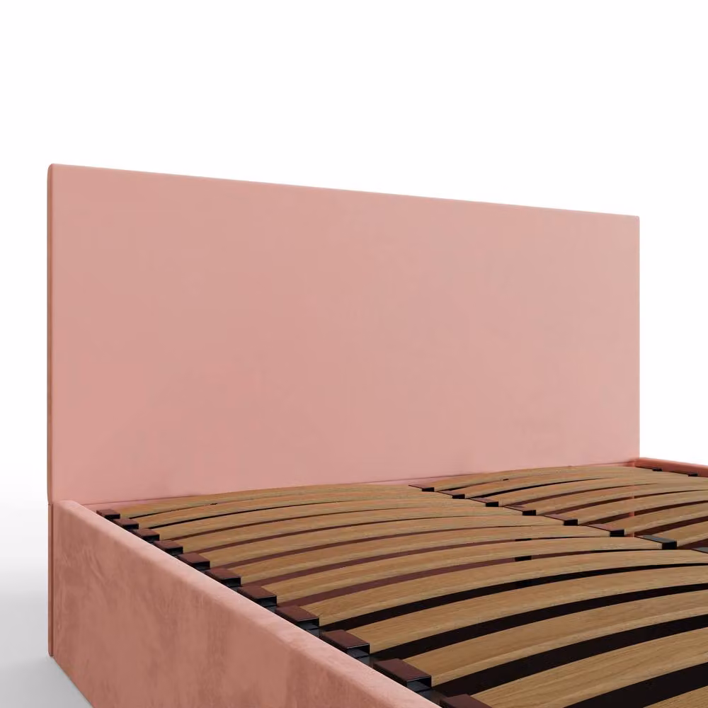 GFW Pink Velvet End Lift Ottoman Storage Bed, King Size – 4