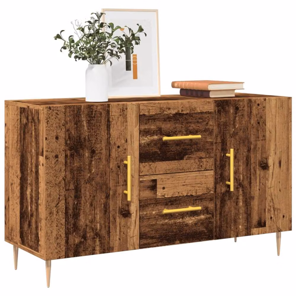 Berkfield Home Old Wood Sideboard in Brown, W/D/H: 100 x 36 x 60 cm – 2