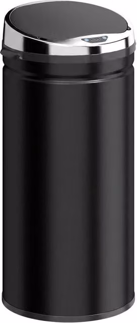KORVIXA Black Galvanised Steel Automatic Sensor Dustbin with Soft Close, W/D/H: 30.5 x 42 x 68 cm – 1
