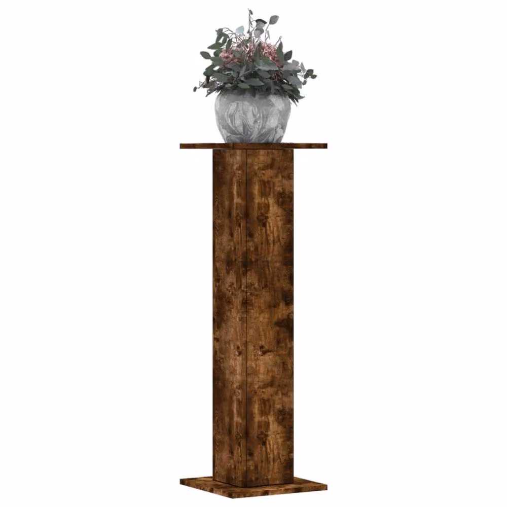 Berkfield Home Set of 2 Smoked Oak Plant Stands in Brown, W/D/H: 30 x 30 x 95 cm – 2