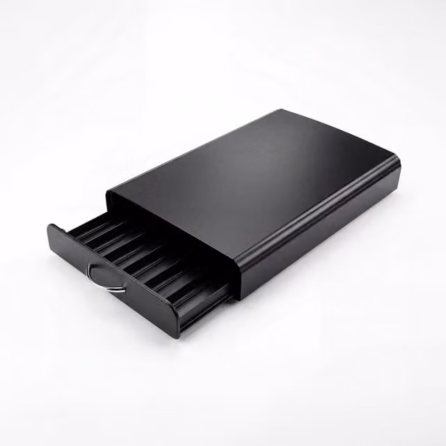 Black Metal Coffee Pod Holder Drawer for 60 Nespresso Capsules