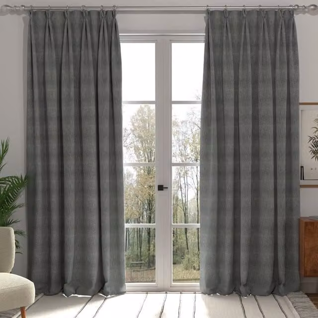 Terrys Polaris Made to Measure Blackout Fabric Panel in Grey