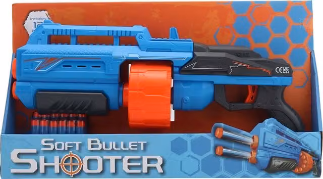 Nerf Blue Foam Dart Blaster Soft Bullet Shooter