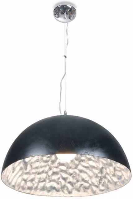 Netlighting Moon Face Dome Pendant Ceiling Light in Black Glass