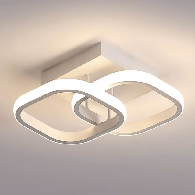 Goeco Modern Square LED Ceiling Light, 22W, 4500K, White – 1