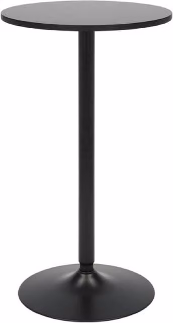 Netfurniture Metropolitan Round Poseur Table in Matt Black Wood