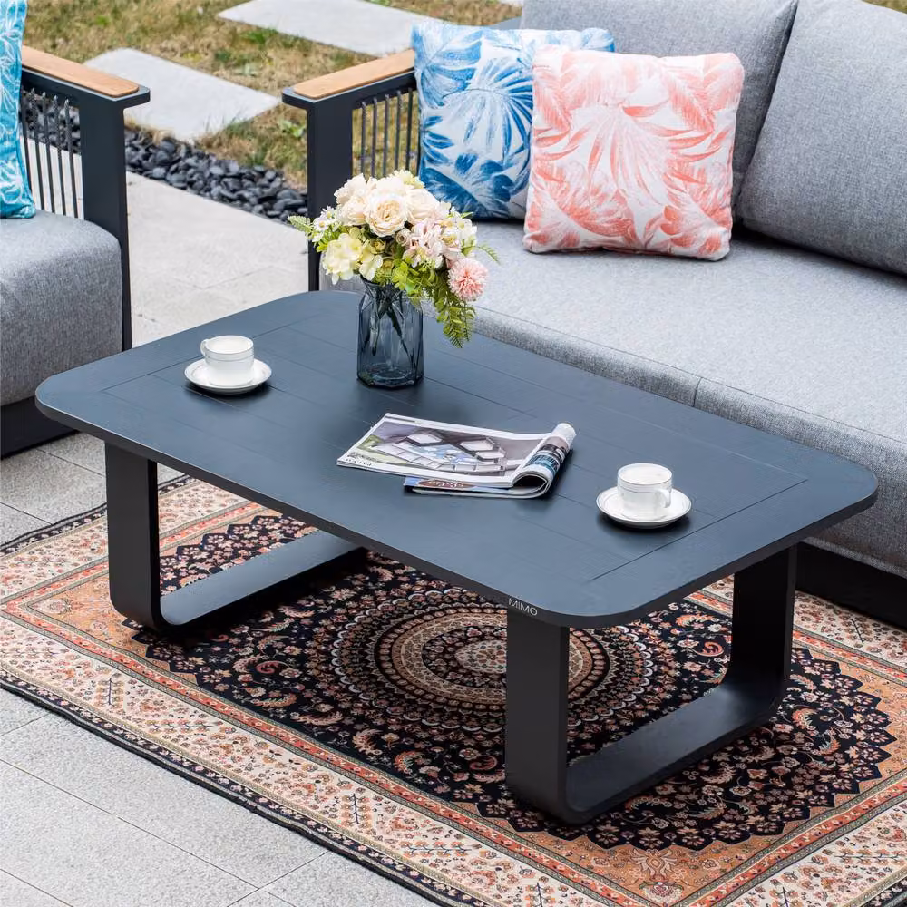 MIMO Garden Aluminium Coffee Table in Matt Grey – 6