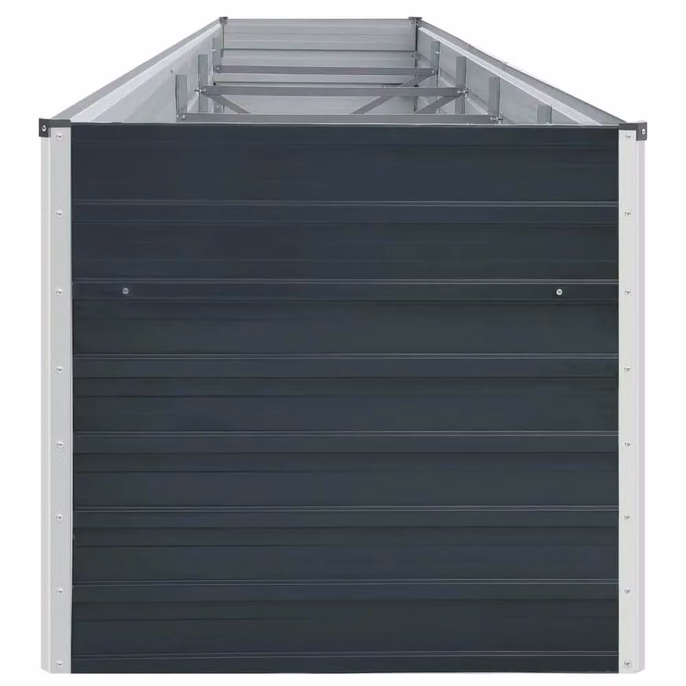Berkfield Home Garden Galvanised Steel Raised Bed in Anthracite, W: 400 cm, D: 80 cm, H: 77 cm – 3