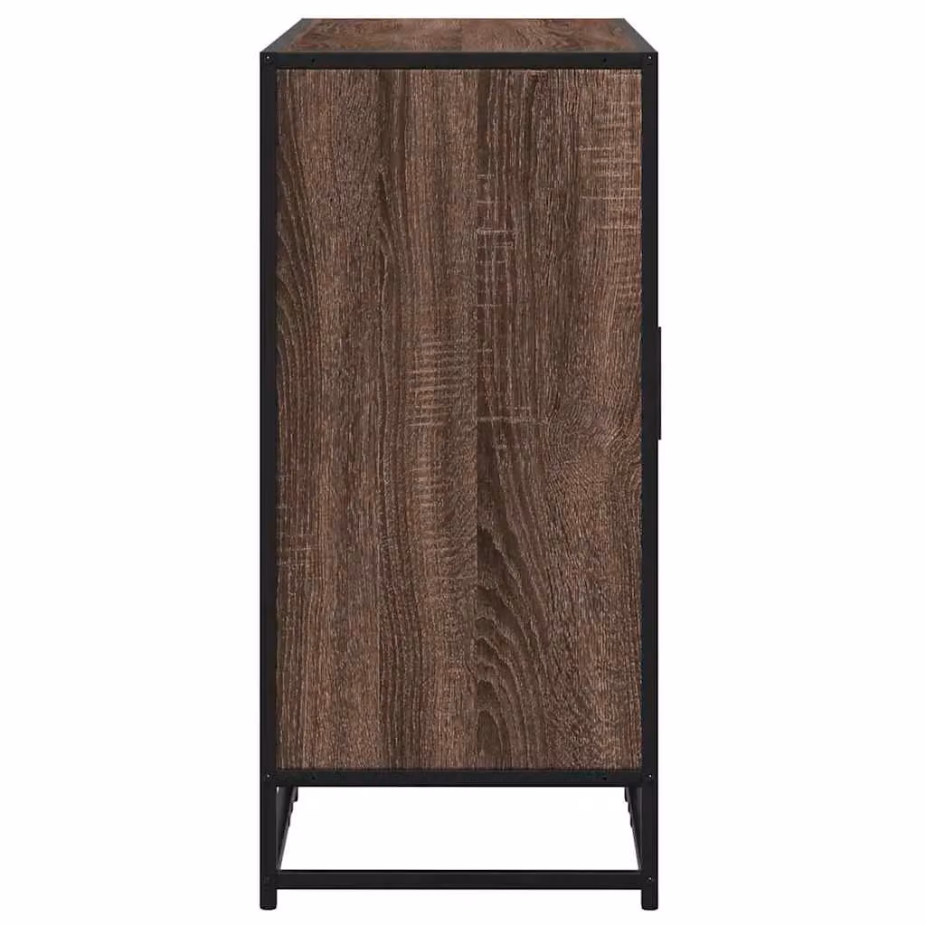 Berkfield Home Industrial Sideboard in Brown Oak, W/D/H: 92 x 35 x 76 cm – 4