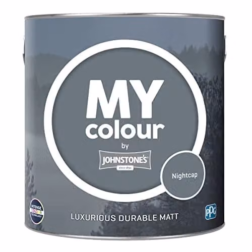 Johnstone's MY Colour Luxurious Durable Matt Paint in Nightcap Grey, 2.5L – 2